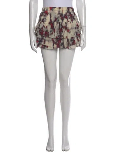 Pre-owned Iro Silk Mini Skirt In Red