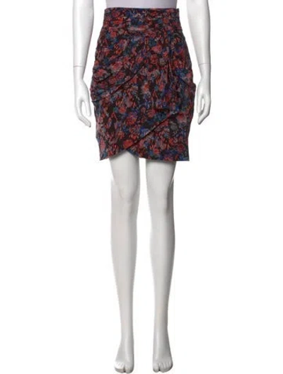 Pre-owned Iro Silk Mini Skirt In Red