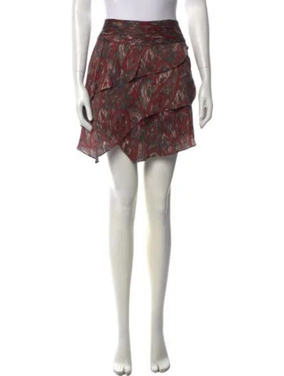 Pre-owned Iro Silk Mini Skirt In Red
