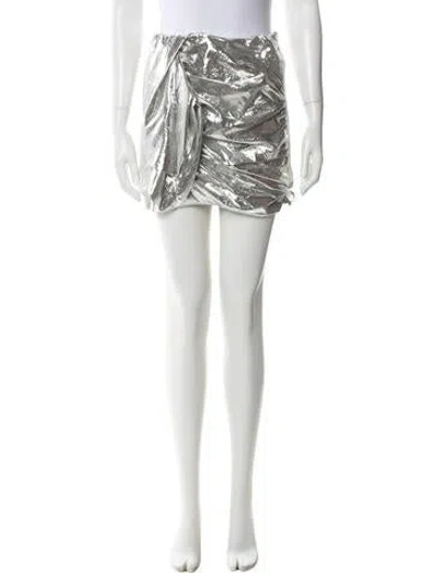 Pre-owned Iro Silk Mini Skirt In Silver