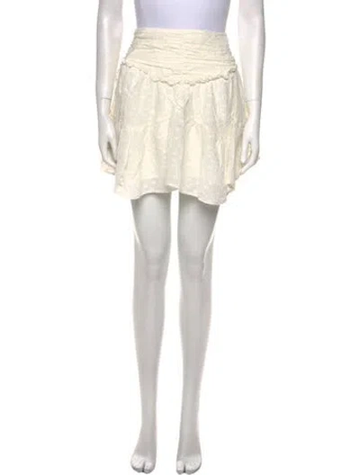 Pre-owned Iro Silk Mini Skirt W/ Tags In Neutral