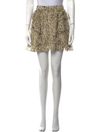 Pre-owned Iro Silk Mini Skirt W/ Tags In Neutrals