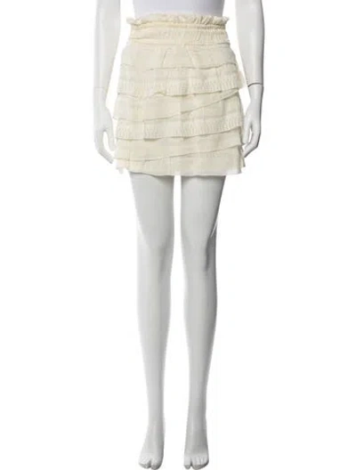 Pre-owned Iro Silk Mini Skirt In White