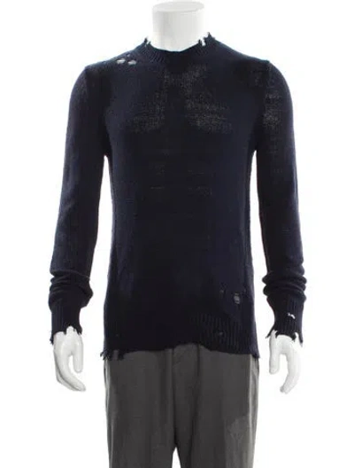 Pre-owned Iro Silk Mock Neck Pullover In Blue