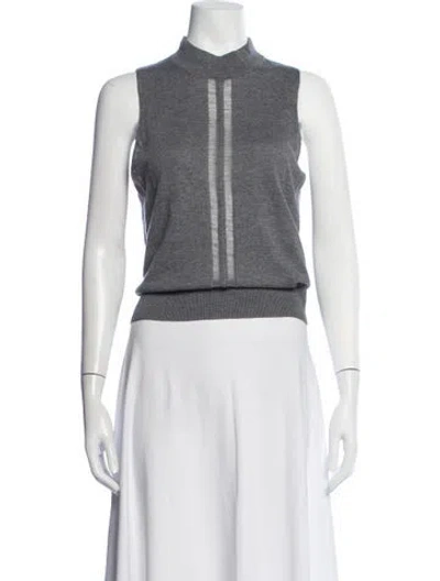 Pre-owned Iro Silk Mock Neck Top In White