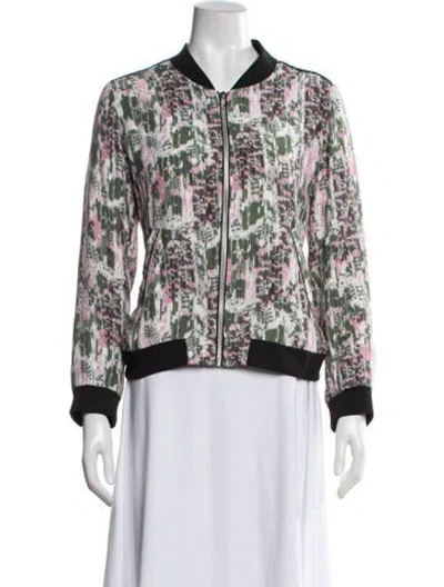 Pre-owned Iro Silk Patterned Bomber Jacket In Multicolor