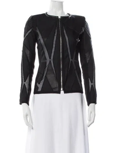 Pre-owned Iro Silk Patterned Jacket In Black