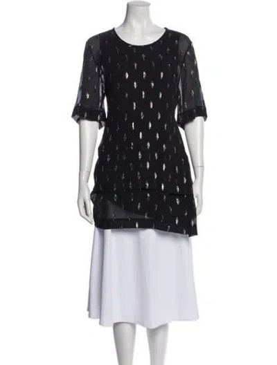 Pre-owned Iro Silk Patterned Top In Blue