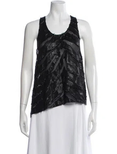 Pre-owned Iro Silk Patterned Top In Gray