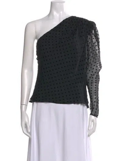 Pre-owned Iro Silk Polka Dot Print Blouse In Black