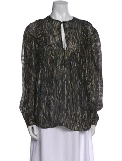 Pre-owned Iro Silk Printed Blouse In Multi