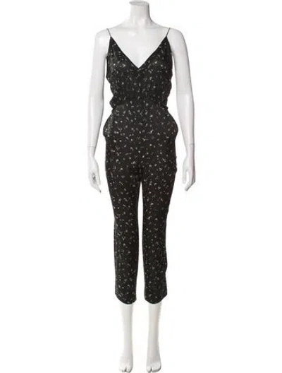 Pre-owned Iro Silk Printed Jumpsuit In Green