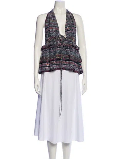 Pre-owned Iro Silk Printed Tunic In Multi