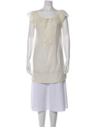 Pre-owned Iro Silk Printed Tunic In White