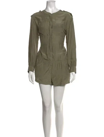 Pre-owned Iro Silk Romper In Green