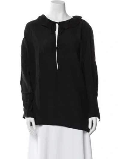 Pre-owned Iro Silk Scoop Neck Sweatshirt W/ Tags In Black