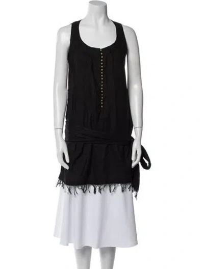 Pre-owned Iro Silk Scoop Neck Tunic In Black