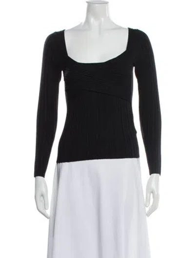 Pre-owned Iro Silk Square Neckline Sweater In Blue