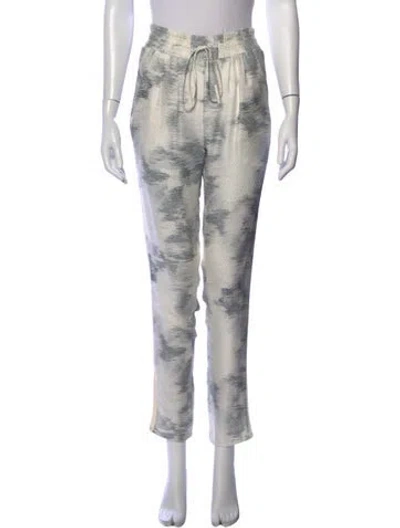 Pre-owned Iro Silk Straight Leg Pants In White