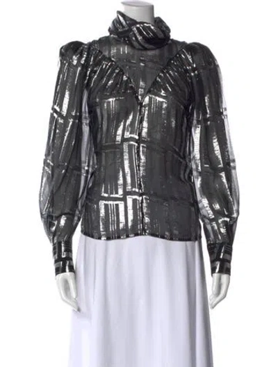 Pre-owned Iro Silk Striped Blouse In Multi