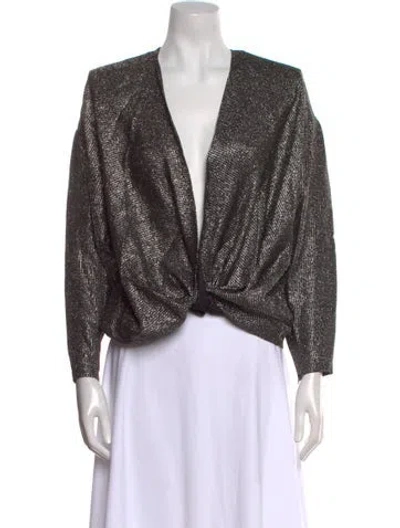 Pre-owned Iro Silk V-neck Crop Top In Multi