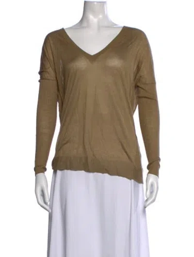 Pre-owned Iro Silk V-neck Sweater In Neutrals
