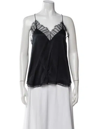 Pre-owned Iro Silk V-neck Top In Black