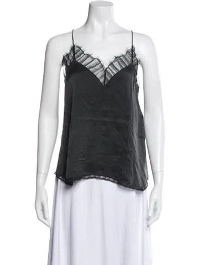 Pre-owned Iro Silk V-neck Top In Black