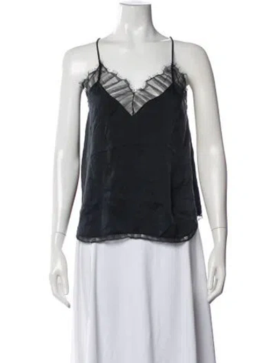 Pre-owned Iro Silk V-neck Top In Black