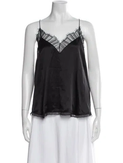 Pre-owned Iro Silk V-neck Top In Blue