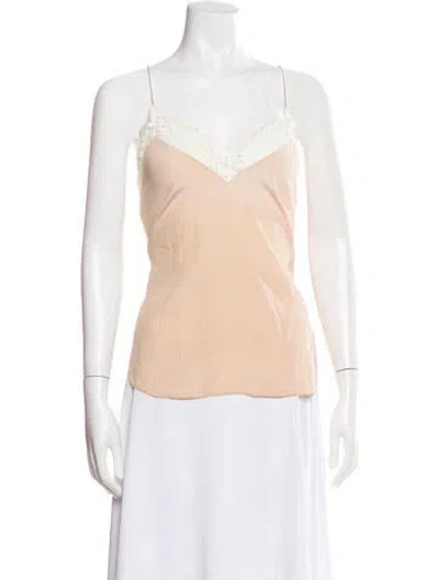 Pre-owned Iro Silk V-neck Top In Neutral