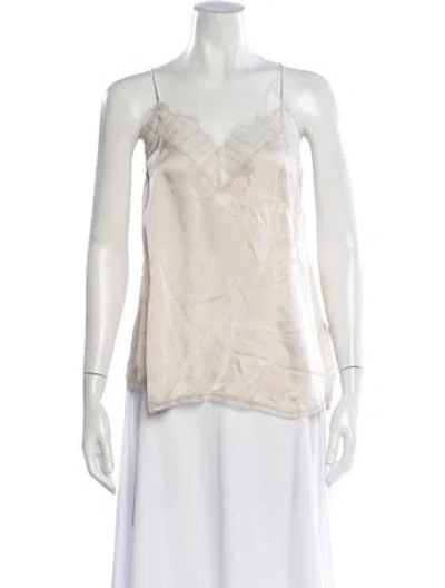 Pre-owned Iro Silk V-neck Top In Neutral