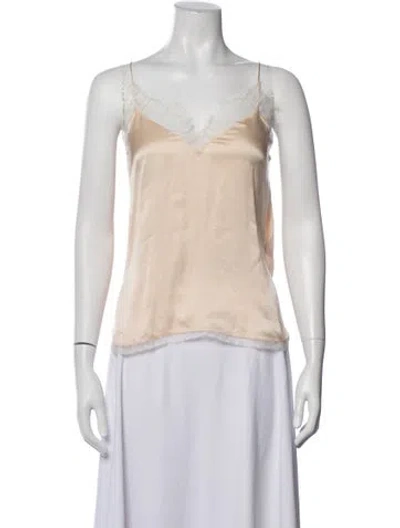Pre-owned Iro Silk V-neck Top In Neutrals