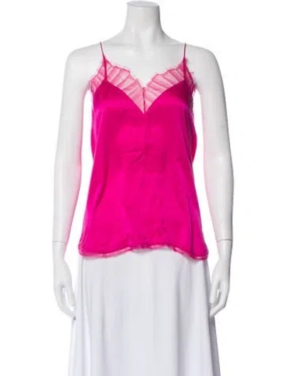 Pre-owned Iro Silk V-neck Top W/ Tags In Pink