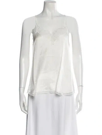 Pre-owned Iro Silk V-neck Top In White