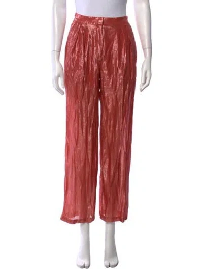 Pre-owned Iro Silk Wide Leg Pants In Metallic/pink