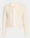 Iro Simanaspe Metallic Check Jacket In Ecrusilver