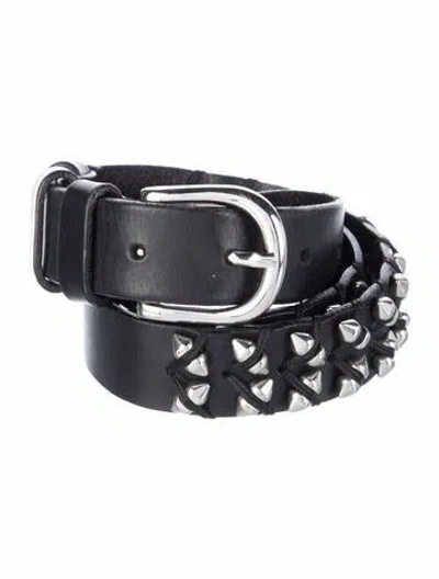 Pre-owned Iro Skinny Leather Belt In Black