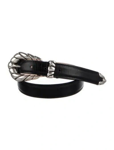 Pre-owned Iro Skinny Leather Belt In Black