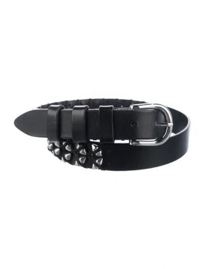 Pre-owned Iro Skinny Leather Belt In Black