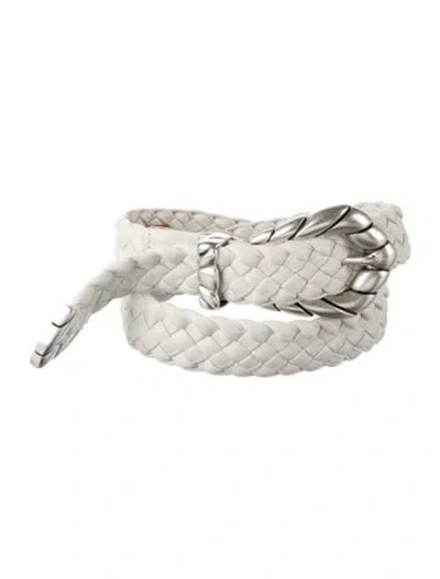 Pre-owned Iro Skinny Leather Belt In White