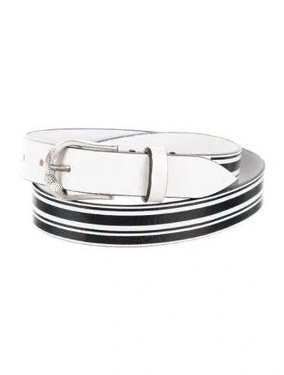 Pre-owned Iro Skinny Leather Belt In White