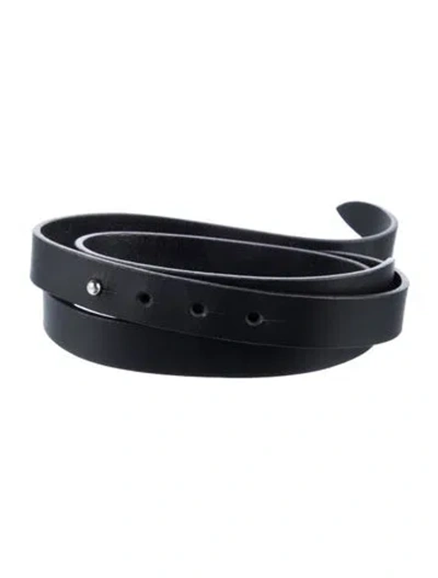 Pre-owned Iro Skinny Leather Waist Belt In Black