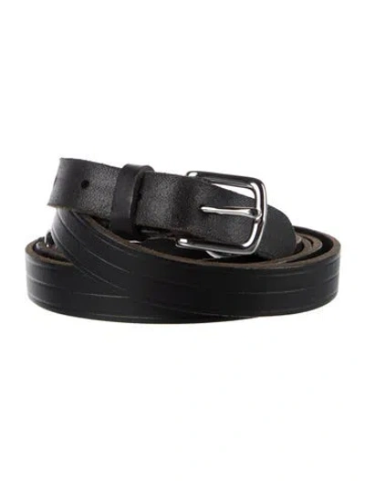 Pre-owned Iro Skinny Leather Waist Belt In Black