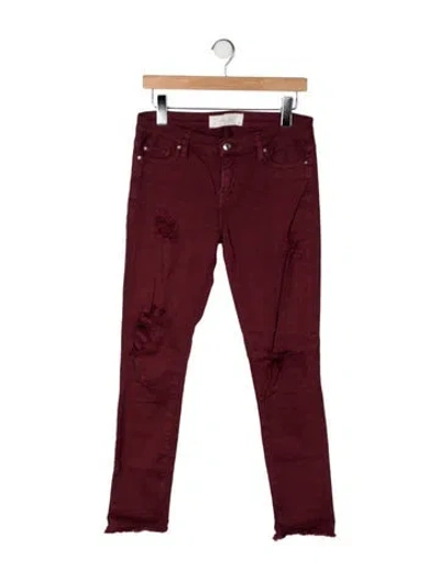 Pre-owned Iro Skinny Leg Pants In Burgundy