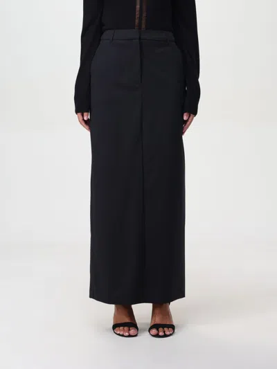 Iro Isice Wool-blend Twill Maxi Skirt In Black
