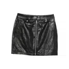 Iro Zip-front Leather Skirt In Black