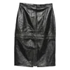 Iro Lambskin Panelled Skirt In Black