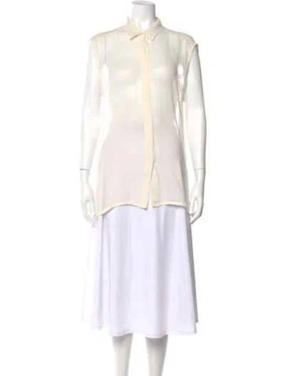 Pre-owned Iro Sleeveless Blouse In White