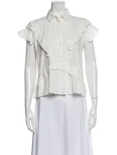 Pre-owned Iro Sleeveless Blouse In White